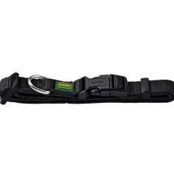 Hunter Vario Basic Halsbånd Sort M 30-45 cm - Ekstra bredt og komfortabelt halsbånd