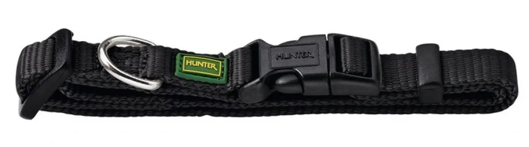 Hunter Vario Plus Halsbånd Sort M 35-53 cm - Komfortabelt og justerbart hundehalsbånd