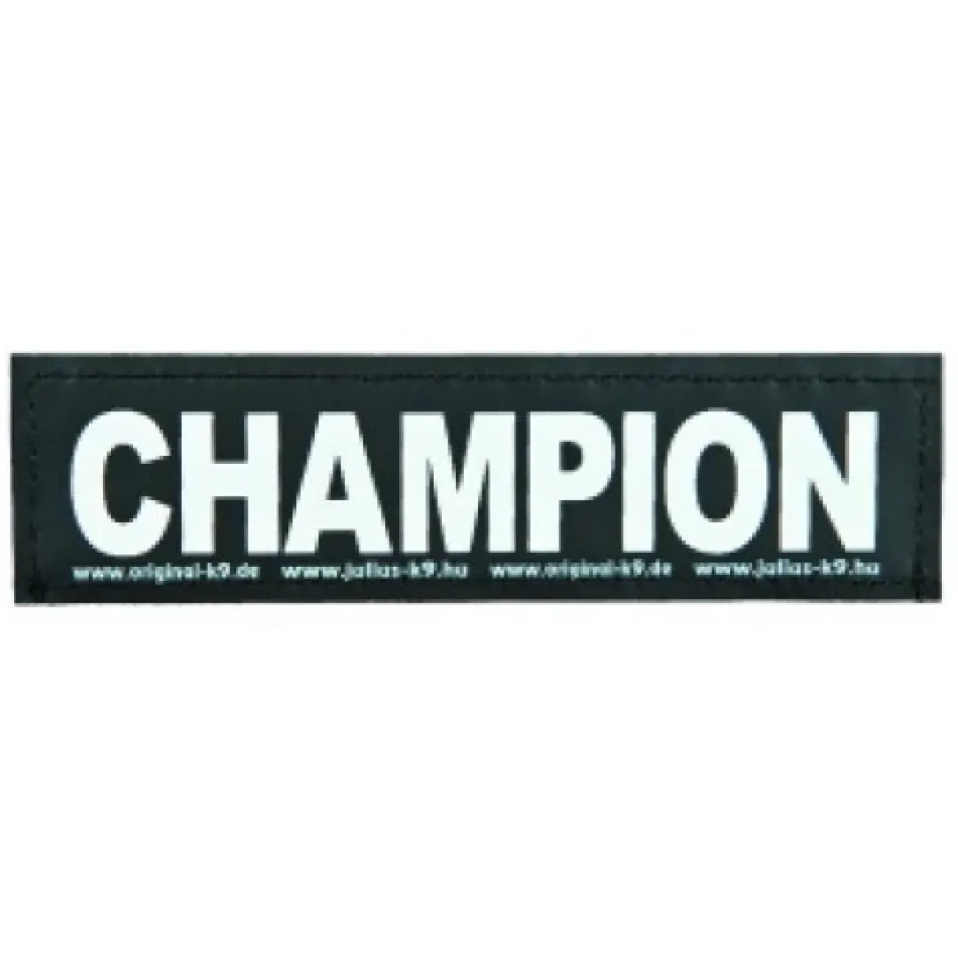 Julius K9 hundeskilt CHAMPION stor