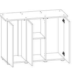 Juwel Akvarium Juwel Akv. Bord/skab Sbx 450 Grå 151x51x66 cm Rio 450 L