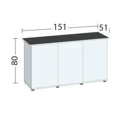 Juwel Akvarium Juwel Akv. Bord/skab Sbx Sort 151x51x80 cm Rio 450 L
