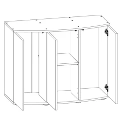 Juwel Akvarium Juwel Akv. Bord/skab Sbx 260 121x46x80 cm Vision 260 Liter Sort