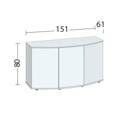 Juwel Akvarium Juwel Akv. Bord/skab Sbx 450 151x61x80 cm Vision 450 Liter Sort