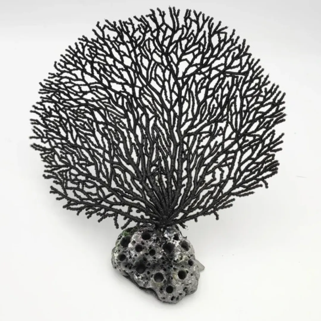 Blau - Aquaristic Kunstig koral Sea Fan S (Black)