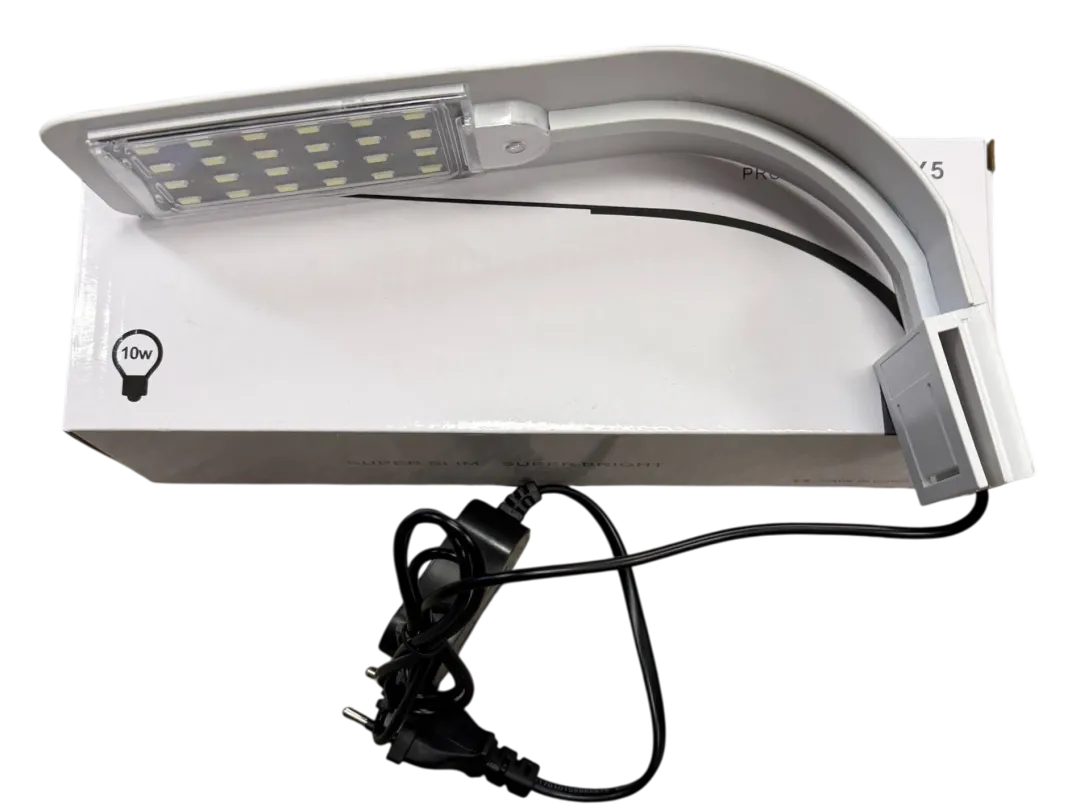 Aqualight LED lampe 10 Watt X5 hvid - Superslim lys til nanoakvarier