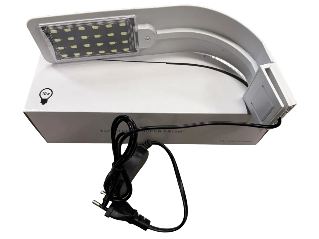 Aqualight LED lampe 10 Watt X5 hvid - Superslim lys til nanoakvarier