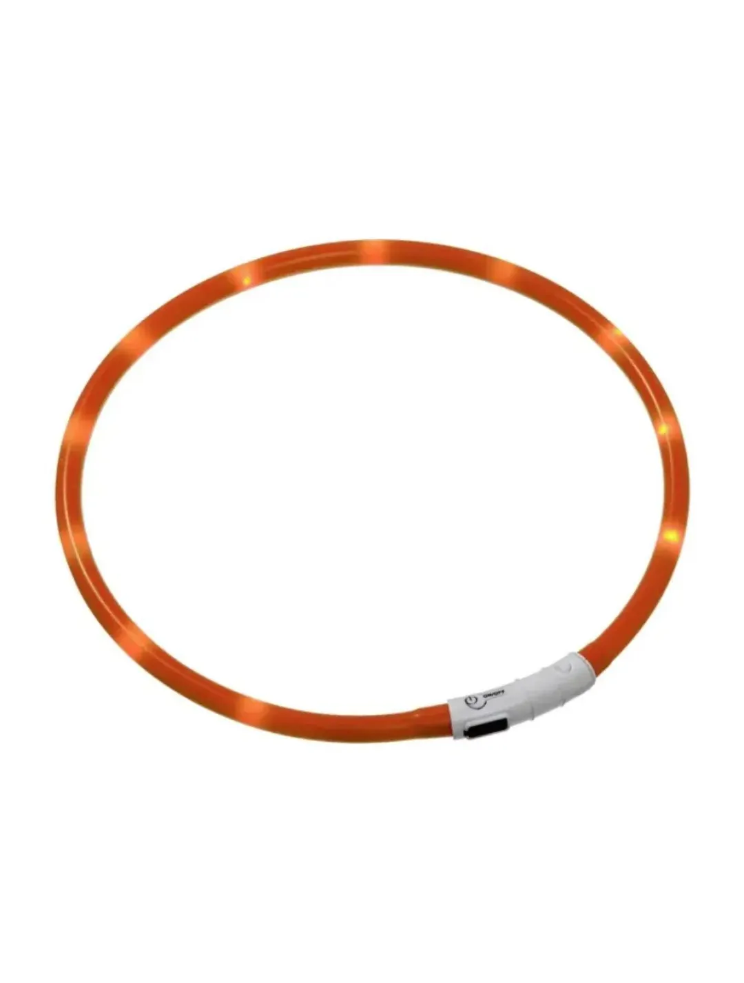 Flamingo LED Visio Light Halsbånd Orange 20-70 cm - Opladeligt og tilpasset synlighed