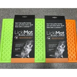 LickiMat Slikkemåtte 28 x 28 cm Grøn - aktiveringsmåtte til hunde