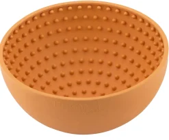 LickiMat Wobble Orange Ø 18 x 8 cm - slikkeskål til hunde