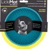 LickiMat Wobble Turkis Ø 18 x 8 cm - slowfeeder skål til hunde
