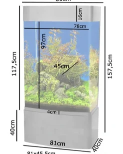 MiniZoo Søjle Akvarium 80 Sort