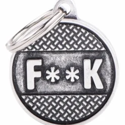 My Family Hundetegn Cirkel Stor F**k Sølv