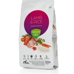Natura Diet Super premium Hunde & kattefoder Natura Diet Lam og Ris Hundefoder 500 g - Sundt og nærende foder til hund