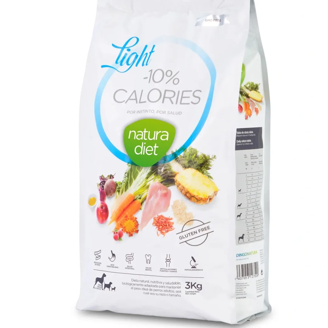 Natura Diet Super premium Hunde & kattefoder Natura Diet Light -10% kalorier hundefoder 3 kg - tørfoder til steriliserede hunde