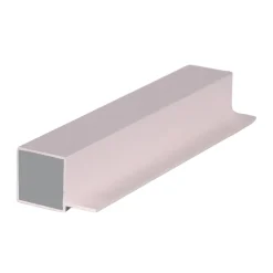 Porsa sølv aluprofil firkantet med flig 110 cm.