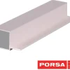 Porsa sølv aluprofil firkantet med flig 55 cm.