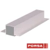 Porsa sølv aluprofil med dobbelt flig 115 cm.