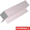 Porsa sølv aluprofil med dobbelt vinkelflig 110 cm.