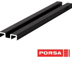 Porsa sort aluminiums underskinne 50 cm.