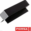 Porsa sort aluprofil med dobbelt vinkelflig 70 cm.