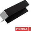 Porsa sort aluprofil med dobbelt vinkelflig 35 cm.