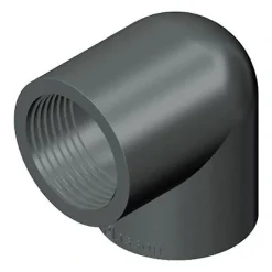 PVC vinkel 90 grader 3 tomme (gevind) 90 mm.