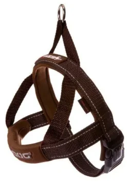 Ezydog QuickFit sele chokolade XS - komfortabel hundesele til små hunde