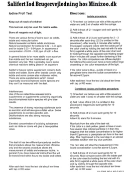 Salifert - Creating the right environment Salifert Jod Test I2