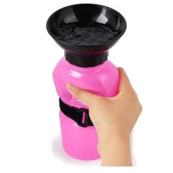 MiniZoo Squeeze drikkeflaske med indbygget skål 500 ml med anti tilbageløb