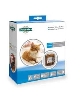 Petsafe Staywell Deluxe Magnetisk lås Kattelem Brun