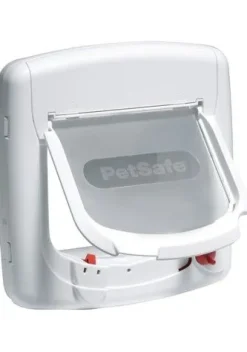 Petsafe Staywell Deluxe Magnetisk lås kattelem Hvid