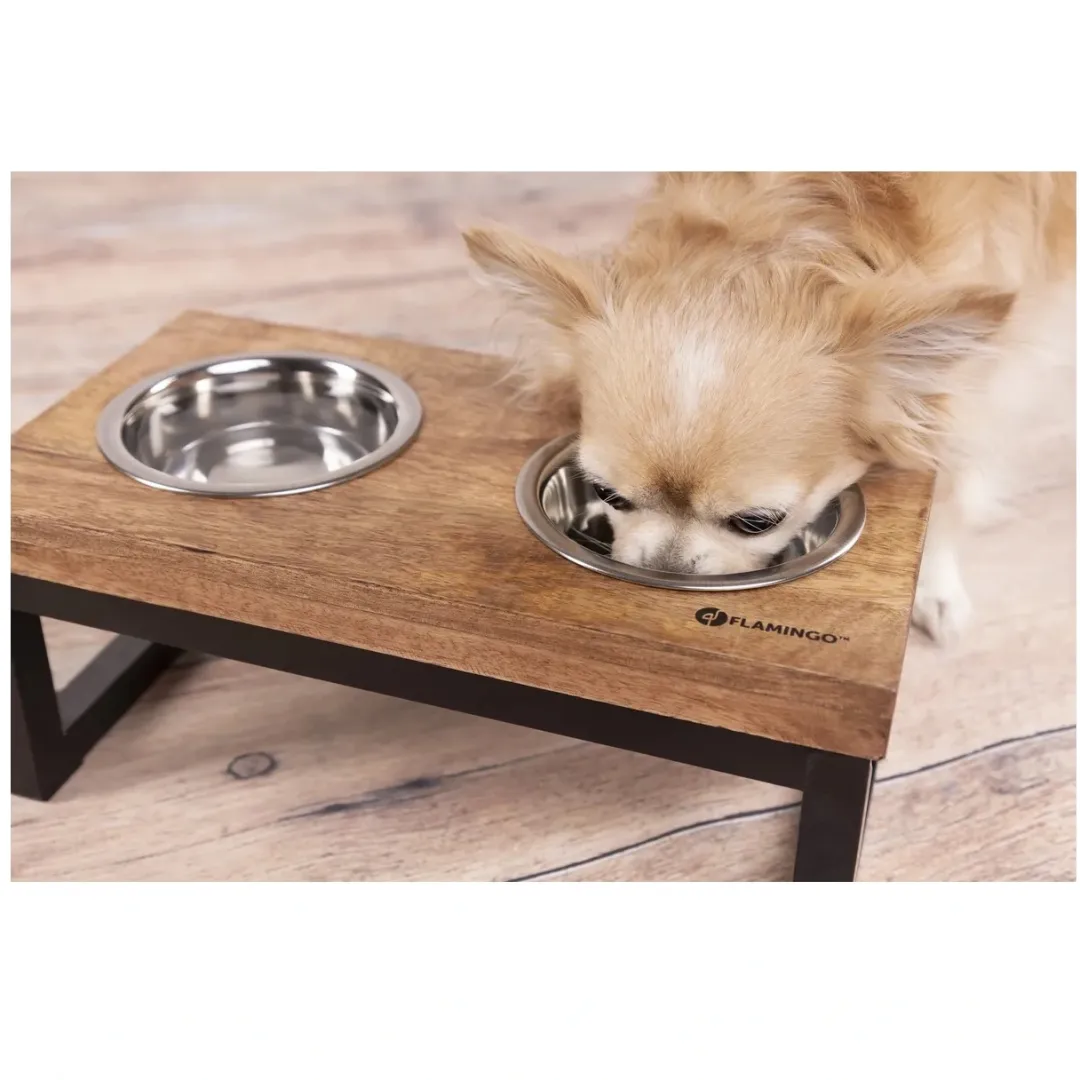 Flamingo Tommy Twin Feeder Set med stand 370 ml