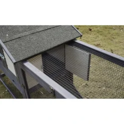 MiniZoo Udendørs Kaninbur med løbegård Grå