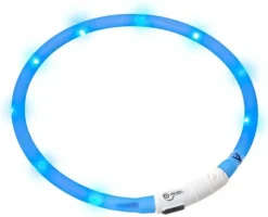 MiniZoo Visio LED Halsbånd Blå 20-70 cm