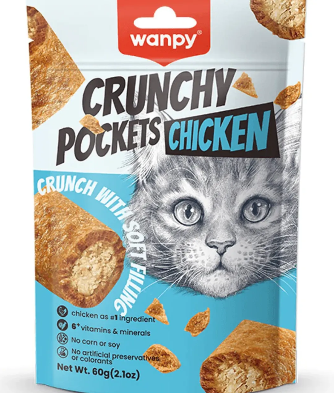 Wanpy Crunchy Pockets Chicken 60g