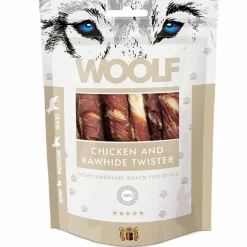 Woolf HundeSnacks og Kattesnack Woolf Hundesnack Kylling og Oksehud Twister