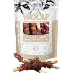 Woolf HundeSnacks og Kattesnack Woolf Hundesnack Kylling og Oksehud Twister