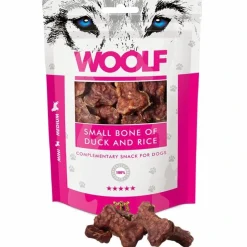 Woolf HundeSnacks og Kattesnack Woolf Hundesnack Små Ben med And og Ris