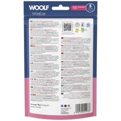 Woolf HundeSnacks og Kattesnack Woolf Wildcat Cream 5 stk - Flydende kattegodbid med and og laks